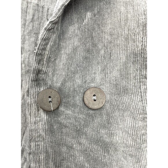 Victorian Trading Co Jacket Women L/XL Gray Lace Corduroy Button Closure - Picture 12 of 16